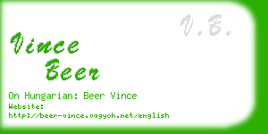 vince beer business card